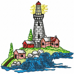 Lighthouse Embroidery Design 2 Lighthouse Embroidery Design 2